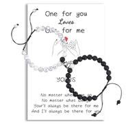 HTGWCG 2 Stück Magnetische Paar Armbänder Damen Herren Partnerarmbänder Ewige Beziehung Fernarmbänder Herzförmige Pärchen Armband Set, Valentinstag für Freundin Freund Geliebte