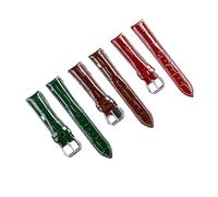 HTHRRFE 12mm 14mm 16mm 18mm 19mm 20mm 21mm 22mm 24mm Lederband Vintage Rindsleder Armband Sport Wasserdicht Armband Uhr Zubehör(Bianco,22mm)