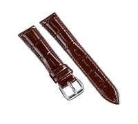 HTHRRFE 12mm 14mm 16mm 18mm 19mm 20mm 21mm 22mm 24mm Lederband Vintage Rindsleder Armband Sport Wasserdicht Armband Uhr Zubehör(Brown,18mm)