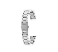 HTHRRFE 14 mm massives Edelstahl-Uhrenarmband, kompatibel mit Casio SHE-4539 LTP-V007, Zubehör for Damen(Silver)
