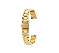 HTHRRFE 14 mm massives Edelstahl-Uhrenarmband, kompatibel mit Casio SHE-4539 LTP-V007, Zubehör for Damen(Gold)