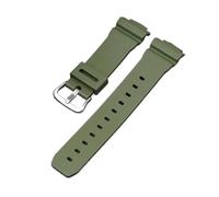 HTHRRFE 16 mm Silikon-Gummi-Uhrenarmband, kompatibel mit Casio DW-5600 GW-M5610 G-5600 GW-B5600 DW-6900 GA-2100 9052 Serie, Sport-Ersatzband, Silver Buckle, Azetat, Kein Edelstein