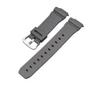 HTHRRFE 16 mm Silikon-Gummi-Uhrenarmband, kompatibel mit Casio DW-5600 GW-M5610 G-5600 GW-B5600 DW-6900 GA-2100 9052 Serie, Sport-Ersatzband, Silver Buckle, Azetat, Kein Edelstein