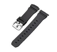 HTHRRFE 16 mm Silikon-Gummi-Uhrenarmband, kompatibel mit Casio DW-5600 GW-M5610 G-5600 GW-B5600 DW-6900 GA-2100 9052 Serie, Sport-Ersatzband, Silver Buckle, Azetat, Kein Edelstein