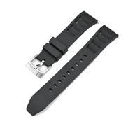HTHRRFE 19/20/21/22/24 mm FKM-Armband, kompatibel mit Tissot, Seiko, Casio, Schnellverschluss, Fluorkautschuk-Uhrenarmband, kompatibel mit Swatch X Omega MoonSwatch(Noir,20mm)