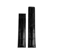 HTHRRFE 19MM 20MM 22MM Schwarz Blau Braun Leder Uhrenarmband Kompatibel mit TAG HEUER MONACO CARRERA Business Uhrenarmband Faltschließe Stil Band(Black-nobuckle,22mm)