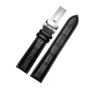 HTHRRFE 20 mm 22 mm Echtlederarmband Casio BEM-501 506 307 EDIFICE Serie EFB-530 MTP-1303 Uhrenarmband Armband Schwarz Braun(A black silver,20mm)