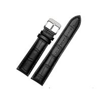 HTHRRFE 20 mm 22 mm Echtlederarmband Casio BEM-501 506 307 EDIFICE Serie EFB-530 MTP-1303 Uhrenarmband Armband Schwarz Braun(Black Silver,22mm)