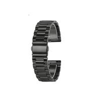 HTHRRFE 20 mm 22 mm, kompatibel mit T49905, T49963, T49953, Citizen Hamilton, mattschwarzes Edelstahl-Uhrenarmband, schnelles Metallarmband, Herrenarmband(Fold buckle Black,For t49963)