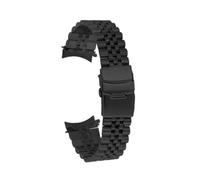 HTHRRFE 22 mm Arc Mouth Uhrenarmband, kompatibel mit Casio Watch Strao MDV-106 MDV-107 MDV-106D MTP-VD01, Edelstahl-Metall-Herrenarmband, schwarzes Armband(Black-9)