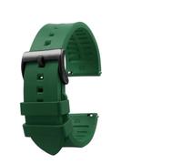 HTHRRFE 23mm 24mm Fluorkautschuk-Armband kompatibel mit Casio PRW-6600 PRG-600 PRW-60/30/50/70YT PRJ-B001 Armband Orange Grün Braun Uhrenkette(Green-Black,23mm)