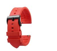 HTHRRFE 23mm 24mm Fluorkautschuk-Armband kompatibel mit Casio PRW-6600 PRG-600 PRW-60/30/50/70YT PRJ-B001 Armband Orange Grün Braun Uhrenkette(Red-Black,23mm)