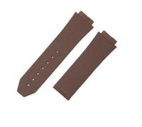 HTHRRFE 26 x 19 mm 24 x 17 mm Silikon-Uhrenzubehör, kompatibel mit Yubo Big Bang Classic Fusion, wasserdicht, gestreift, kariert, weiche Uhrenarmbänder(J02-Brown-No Buckle,16x21mm)