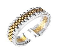 HTHRRFE 904 Uhrenarmband kompatibel mit Rolex DATEJUST DAY-DATE OYSTERPERTUAL DATE Edelstahl-Uhrenarmband Herren- und Damenarmband 17 20 mm 21 mm(Silver Gold-5,20mm)