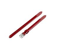 HTHRRFE Armband aus echtem Leder, modisches Damenarmband, kleines Band 8 mm, kompatibel mit Fossil ES4340 ES4119 ES4000 Uhrenarmband mit Schraube(Red,Golden-K1-8mm)