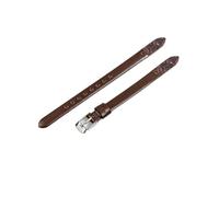 HTHRRFE Armband aus echtem Leder, modisches Damenarmband, kleines Band 8 mm, kompatibel mit Fossil ES4340 ES4119 ES4000 Uhrenarmband mit Schraube(Coffee,Golden-K1-8mm)
