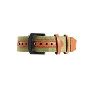 HTHRRFE Atmungsaktive, freundliche Nylon-Uhrenarmbänder, kompatibel mit Rolex Seiko Hamilton Omega Khaki Field Retro, wasserdichtes Schweißdacharmband 20 22 mm(Army green-Black,22mm)
