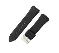HTHRRFE Beliebte Silikon-Uhrenarmbänder, kompatibel mit Guess W0247G3 W0040G3 W0040G7 Serie, blaues Sweatpoof-Komfortarmband, 22 mm(Black-Steel-K6)