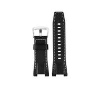 HTHRRFE Canvas-Leder-Uhrenarmband, kompatibel mit Casio GST-B100 S130 W300GL 400G W330 GST-W120L S120 W130L S100-Serie, Uhrenzubehör