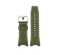 HTHRRFE Canvas-Leder-Uhrenarmband, kompatibel mit Casio GST-B100 S130 W300GL 400G W330 GST-W120L S120 W130L S100-Serie, Uhrenzubehör