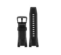 HTHRRFE Canvas-Leder-Uhrenarmband, kompatibel mit Casio GST-B100 S130 W300GL 400G W330 GST-W120L S120 W130L S100-Serie, Uhrenzubehör