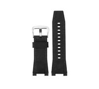 HTHRRFE Canvas-Leder-Uhrenarmband, kompatibel mit Casio GST-B100 S130 W300GL 400G W330 GST-W120L S120 W130L S100-Serie, Uhrenzubehör
