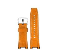 HTHRRFE Canvas-Leder-Uhrenarmband, kompatibel mit Casio GST-B100 S130 W300GL 400G W330 GST-W120L S120 W130L S100-Serie, Uhrenzubehör