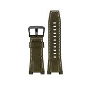 HTHRRFE Canvas-Leder-Uhrenarmband, kompatibel mit Casio GST-B100 S130 W300GL 400G W330 GST-W120L S120 W130L S100-Serie, Uhrenzubehör