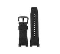 HTHRRFE Canvas-Leder-Uhrenarmband, kompatibel mit Casio GST-B100 S130 W300GL 400G W330 GST-W120L S120 W130L S100-Serie, Uhrenzubehör