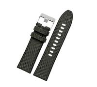 HTHRRFE Canvas Silikon Uhrenarmband kompatibel mit DIESEL Dz4500 Dz4506 DZ7420 Herren Officer Series 24 26mm 28mm Zubehör Nylon Uhrenarmband(Army Green-Silvery,28mm)