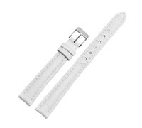 HTHRRFE Echtleder-Armband, kompatibel mit Casio LTP-V007/1208/1094 LTH-1060/4048, echtes Rindsleder-Uhrenarmband, Dornschließe, 16 mm, 18 mm(White-Silver,17mm)