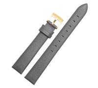 HTHRRFE Echtleder-Uhrenarmband, kompatibel mit Swarovski 5158972 Armani Fossil Series Damenuhrenkette Echtleder-Uhrenarmband 12 14 16 mm(Gray-gold buckle,16mm)