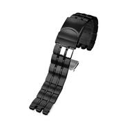 HTHRRFE Edelstahl-Armband, Uhrenarmband, kompatibel mit Swatch YCS410GX 482 501 YAS, Herren-/Damen-Metall, 17 19 21 mm, Uhrenarmband H(Swq-G27 black,19mm)