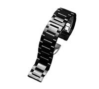 HTHRRFE Edelstahlarmband, kompatibel mit Citizen Eco-Drive Bm8475/7405, kompatibel mit orangefarbenem Tissot Speed Chi Black 22 mm 23 mm Armband(GD-01-Bright-Black,18mm)