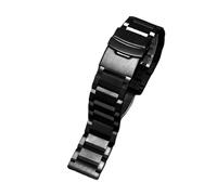 HTHRRFE Edelstahlarmband, kompatibel mit Citizen Eco-Drive Bm8475/7405, kompatibel mit orangefarbenem Tissot Speed Chi Black 22 mm 23 mm Armband(GD-02-Black,24mm)