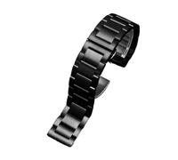 HTHRRFE Edelstahlarmband, kompatibel mit Citizen Eco-Drive Bm8475/7405, kompatibel mit orangefarbenem Tissot Speed Chi Black 22 mm 23 mm Armband(GD-01-Matte-black,22mm)