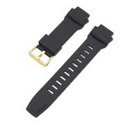 HTHRRFE Gummi-Silikonarmband, kompatibel mit Casio PROTREK PRG-200 250 260 550 500 PRW-3500 2500 5100, wasserdicht, schwarz, orange(A-Black03)