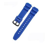 HTHRRFE Kautschuk-Armband, kompatibel mit Casio AE-1200WH AQ-S810W MRW-200H, Edelstahl-Schnalle, 18 mm, Ersatzband für Casio AE-1000W Uhrenzubehör, 18 mm, Azetat, Kein Edelstein
