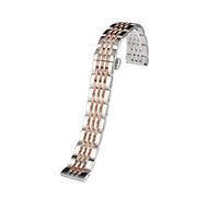HTHRRFE Kompatibel mit Armani Uhrenarmband AR-1945/AR-1863 AR1648 Edelstahl-Armband for Herren-Faltschließe, solides Armband, 22 mm(Rose Gold)
