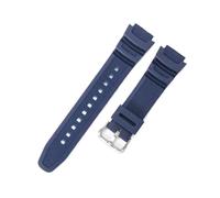 HTHRRFE Kompatibel mit Casio AE-1200 F-108WH, schmales Profil, Einstelllöcher for Uhrenarmband, 18 mm Spezialschnalle, leichtes Gummiband, Rot, Schwarz, Blau(Dark Blue-Steel-K5)