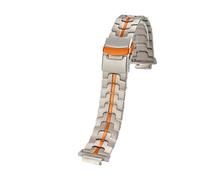 HTHRRFE Kompatibel mit Casio GA2100 2110 GA-B2100 Uhrenarmband aus Titanlegierung, Schnelladapter GA-2100 Armband mit Faltschließe, Uhrenzubehör(Titanium Orange,For GA-2100)