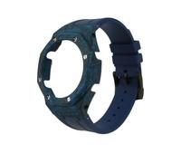 HTHRRFE Kompatibel mit Casio GA2100 GA-B2100 Fiber Carbon Case Fluorkautschukband GA2100 DIY Lünette FKM Gummi Uhrenarmband Herrenarmband(F-set,GA-B2100)