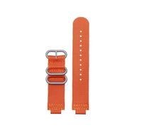 HTHRRFE Kompatibel mit Casio GBA-800-1A GBA-800-7A GBA-800 GMA-B800 GA-800 GBD-800 GA110 Nylon Canvas Uhrenarmband Herren Sportarmband 16 mm(Orange silver)