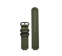 HTHRRFE Kompatibel mit Casio GBA-800-1A GBA-800-7A GBA-800 GMA-B800 GA-800 GBD-800 GA110 Nylon Canvas Uhrenarmband Herren Sportarmband 16 mm(Army green black)