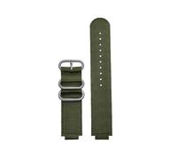 HTHRRFE Kompatibel mit Casio GBA-800-1A GBA-800-7A GBA-800 GMA-B800 GA-800 GBD-800 GA110 Nylon Canvas Uhrenarmband Herren Sportarmband 16 mm(Army green silver)