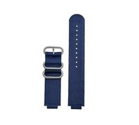 HTHRRFE Kompatibel mit Casio GBA-800-1A GBA-800-7A GBA-800 GMA-B800 GA-800 GBD-800 GA110 Nylon Canvas Uhrenarmband Herren Sportarmband 16 mm(Blue silver)