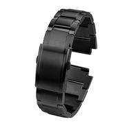 HTHRRFE Kompatibel mit Casio GST-B200 Strap Gstb200 Solide Edelstahl 24x16mm Armband Quick Release Metall herren Handgelenk Band Armband(Noir)
