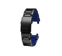 HTHRRFE Kompatibel mit Casio Heart Of Steel MTG-B1000 MTG-B2000. Solides Metallarmband aus 316L Edelstahl. MTG B1000. Uhrenarmband mit Werkzeug.(Black-blue,MTG-B1000)
