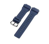 HTHRRFE Kompatibel mit Casio MCW-200H AE-1400 Herren-Uhrenarmband aus Silikon, erhöhte Schnittstelle, Kunstharz-Uhrenarmband, original, wasserdicht, schweißfest, 20 mm(Dark Blue-BK-K5)