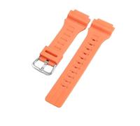 HTHRRFE Kompatibel mit Casio MCW-200H AE-1400 Herren-Uhrenarmband aus Silikon, erhöhte Schnittstelle, Kunstharz-Uhrenarmband, original, wasserdicht, schweißfest, 20 mm(Orange-ST-K5)